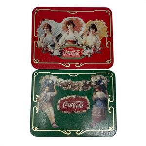 Coca-Cola Vintage Reproduction Signs by Bristolware 1994 Licensed Set of 2